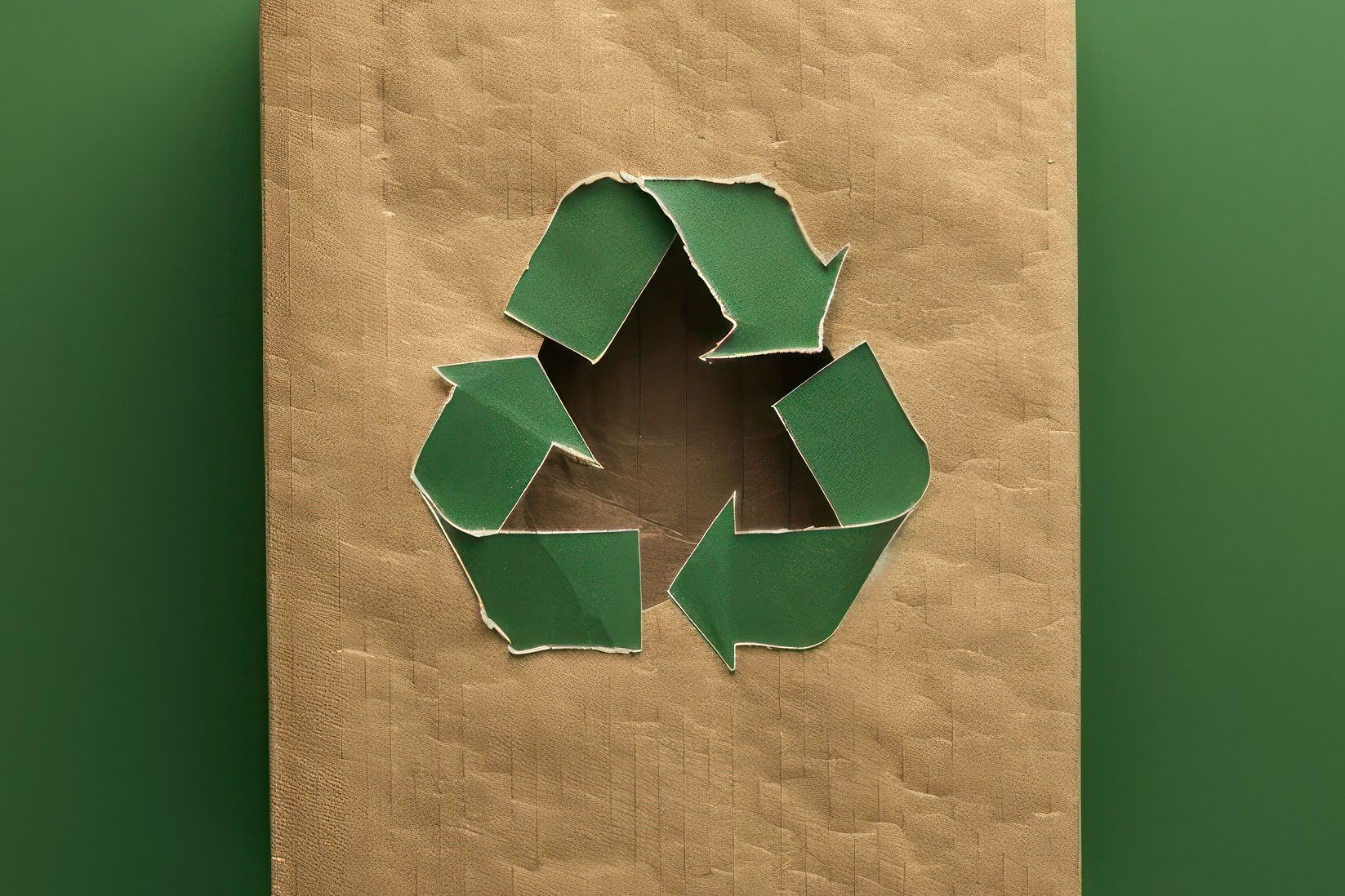 Torba papierowa z widocznym symbolem recyklingu